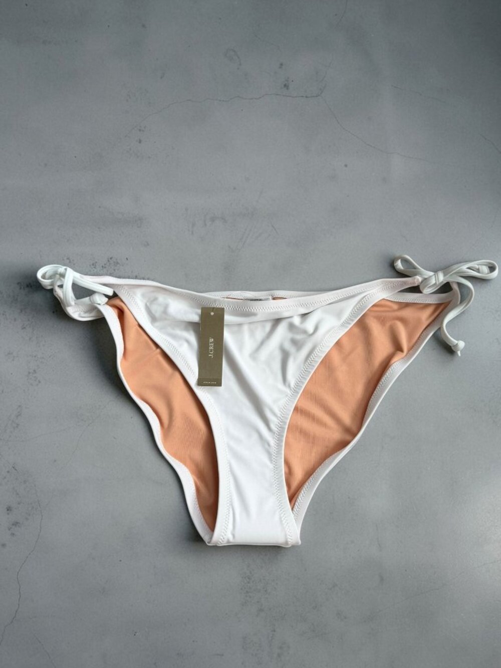 J CREW White Bikini Swim Bottom Size XXL NEW NWT